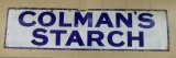 COLMANS STARCH Enamel Sign