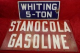 Metal Gasoline & 5-Ton Sign