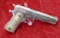 Nickel Finish Mexican Colt 1911 45 Pistol