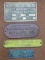 Grouping of 4 Cast Iron Building & Door Signs