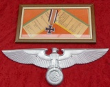 Nazi Trolley Eagle & Iron Cross w/papers