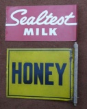 2 Sided Milk & Honey Metal Signs