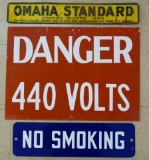 3 Metal Signs