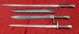 Grouping of 3 WWI Era Bayonets