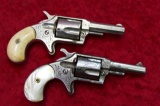 Pair Antique Trade Name Engraved Pocket Pistols