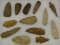 Grouping of 13 Arrowheads & Stone Celts