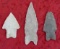 3 Texas Found Arrowheads (Paleo)