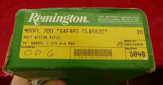 NIB Remington Model 700 Safari Classic 375 H&H Mag