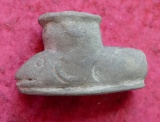 Early Dogfish Effigy Pipe Bowl