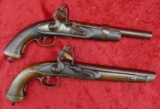 Pair of Belgium Flintlock Military Style Pistols