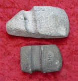 Pair of Small Stone 3/4 Groove Ax Heads