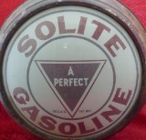 Vintage SOLITE Gasoline Pump Globe