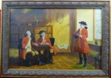 Canvas Framed Picture of Colonial British Officers