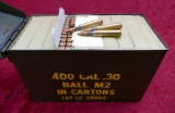 400 rds of Surplus Lake City 30 cal M2 Ball Ammo