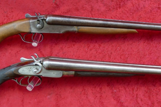 Pair of Antique Hammer Dbl Bbl Shotguns