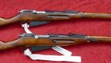 Pair of Hex Receiver Mosin Nagant Russian Rifles