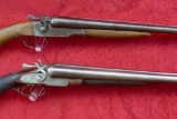 Pair of Antique Hammer Dbl Bbl Shotguns