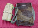 WWII German Gas Mask & 1940 Dated Cowhide Pack