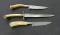 3 German Stag Handle Boot Knives