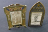 Pair of WWI Brass Soldier Picture Frames