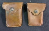 2 Eagle Flap Leather Parade Ammo Carriers