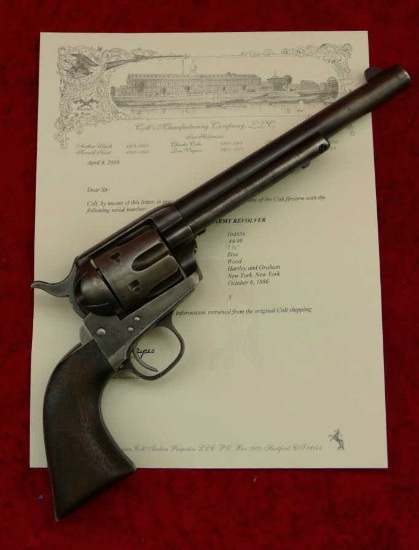 1873 Colt 44-40 w/Hartley & Graham Letter