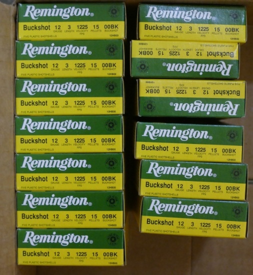 65 rds Remington 00 Buck 12 ga Ammo