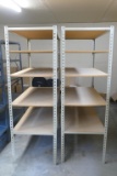 Stand Alone Adjust Metal and Wood Shelving