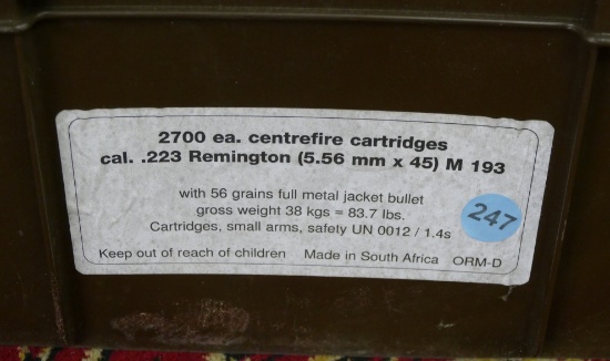 2,400 rds of Military Surplus 223(5.56mmx45) Ammo