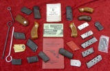 Lot of Small Pistol Grips & Magazines