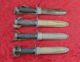 4 US M7 Bayonets w/Scabbards