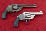 Pair of Antique Hammerless Top Break Revolvers