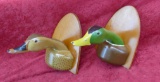 Pair of Folk Art Duck Heads