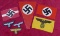 Lot of WWII Nazi Armbands & Eagles
