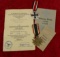 2nd Class Iron Cross w/Paperwork & Merrit Cross