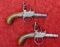 Pair of Flintlock Screw Bbl Pocket Pistols