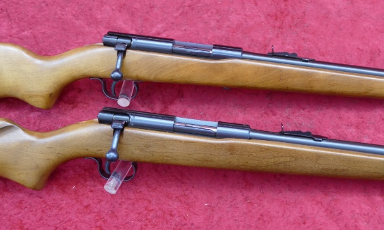 Pair of Winchester Model 121 Bolt Action 22 Rifles