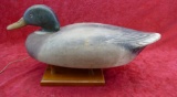 Wild Fowler Drake Mallard Wooden Decoy