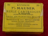 50 round box of KYNOCH 7mm Mauser Rifle Cartridges