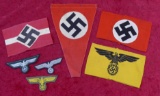 Lot of WWII Nazi Armbands & Eagles