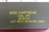 Lot of 1,000 rds of 45ACP Match Ammo