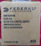 Case of Federal 223/5.56 FMJ Ammo (450 rds)