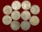 Lot of 10 US 1921 Morgan Silver Dollars