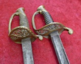 Pair of Civil War Era Staff Swords