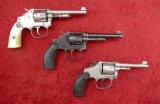 Group of 3 Early S&W Lady Smith 22 cal Revolvers