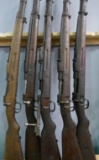 Lot of 5 Rough Military Surplus Mausers