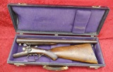 Antique Dbl Bbl Gangster Gun in Trumpet Case