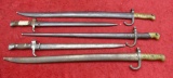 Lot of 5 French Bayonets