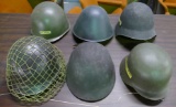 Lot of 6 Various Foreign Military Helmets