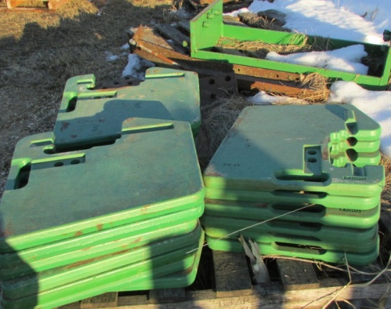 Front weights & bracket for JD 9300 Tractor